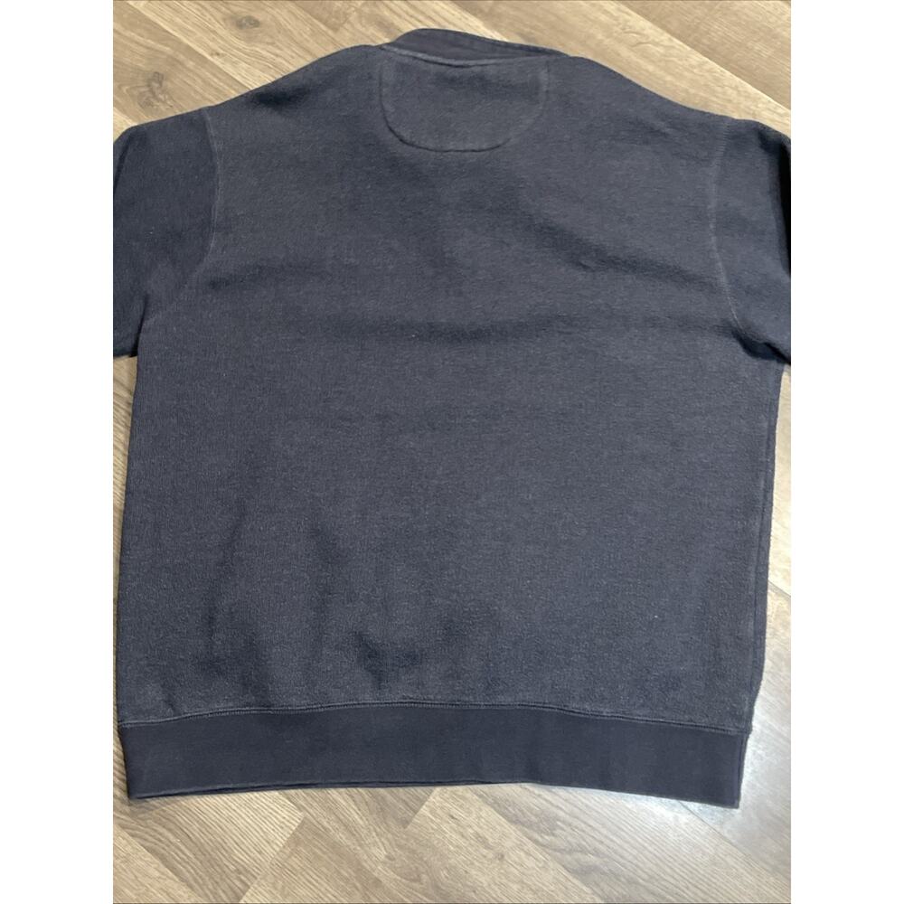 Polo Ralph Lauren Pullover Sweater Dark Navy Blue Size L Cotton 1/4 Zip - Picture 11 of 11